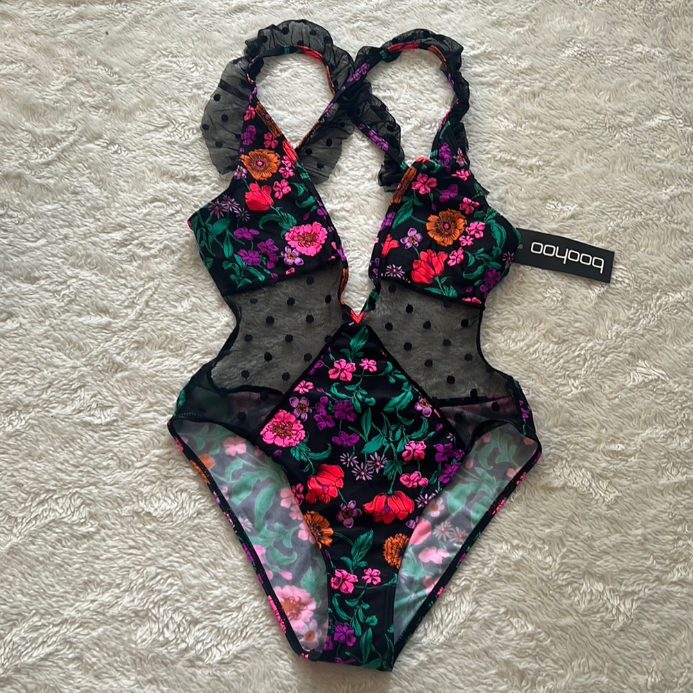 NWT floral & lace one piece